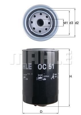 

Фильтр масляный двигателя KNECHT OC51