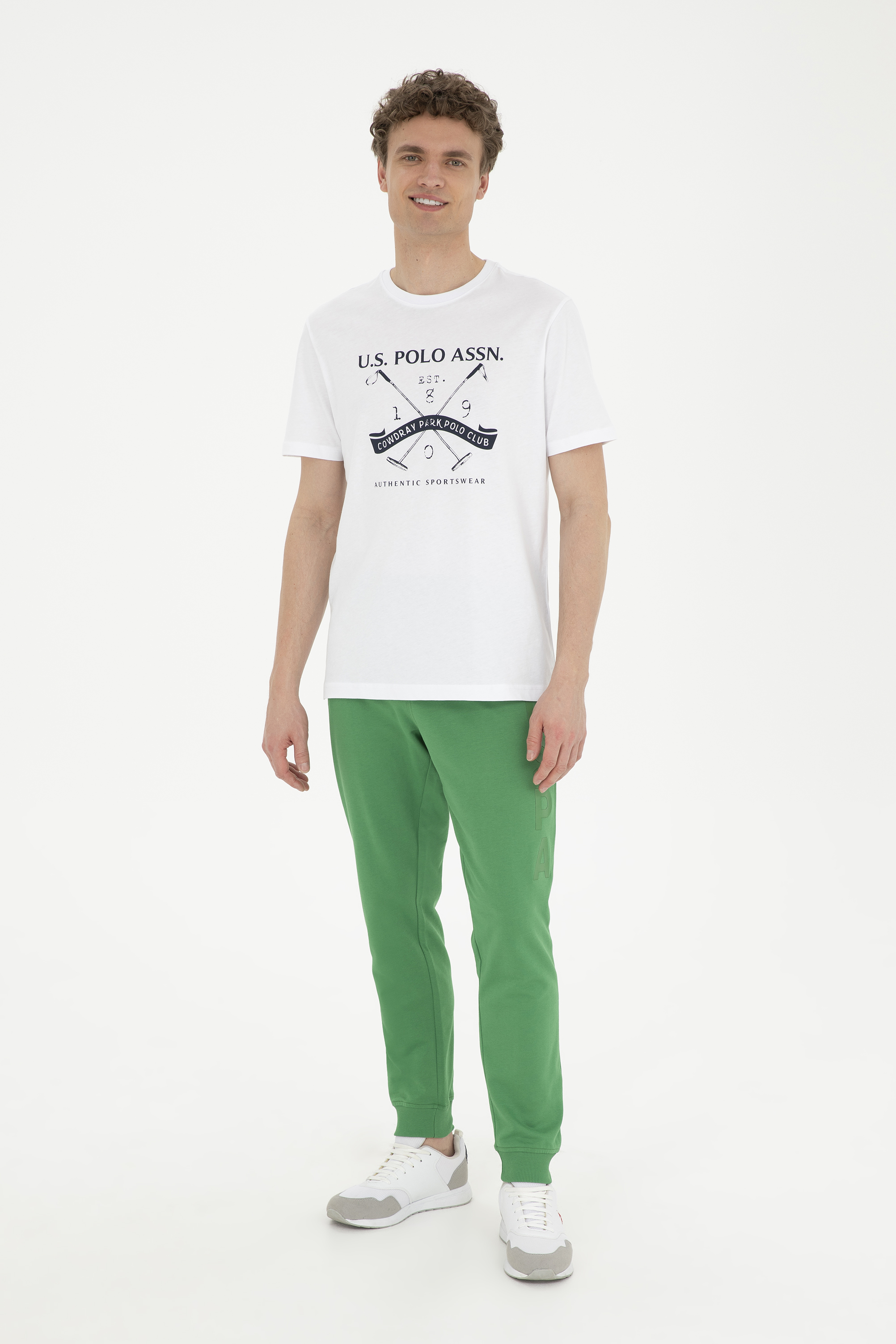 

Спортивные брюки мужские US Polo Assn G081SZ0OP0BAMATAXIY024 зеленые S, Зеленый, G081SZ0OP0BAMATAXIY024