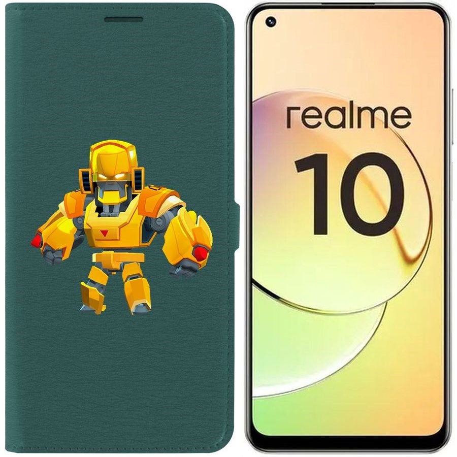 

Чехол-книжка Eco Book для Realme 10 4G Brawl Stars-Бо Золотой Меха
