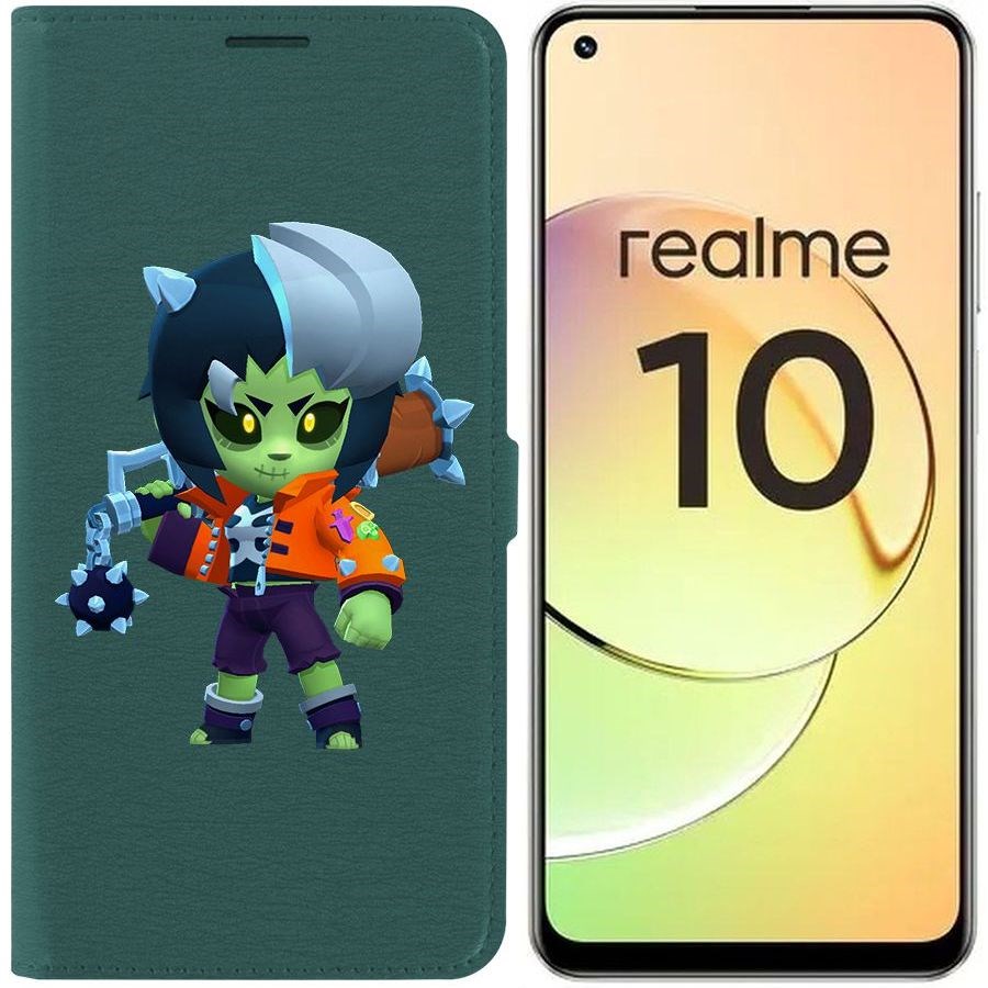 

Чехол-книжка Eco Book для Realme 10 4G Brawl Stars-ЗомБиби