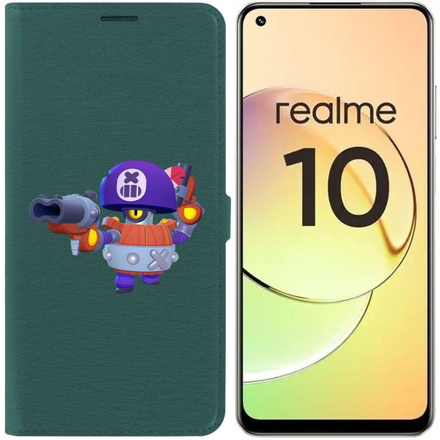 

Чехол-книжка Eco Book для Realme 10 4G Brawl Stars-Дэррил