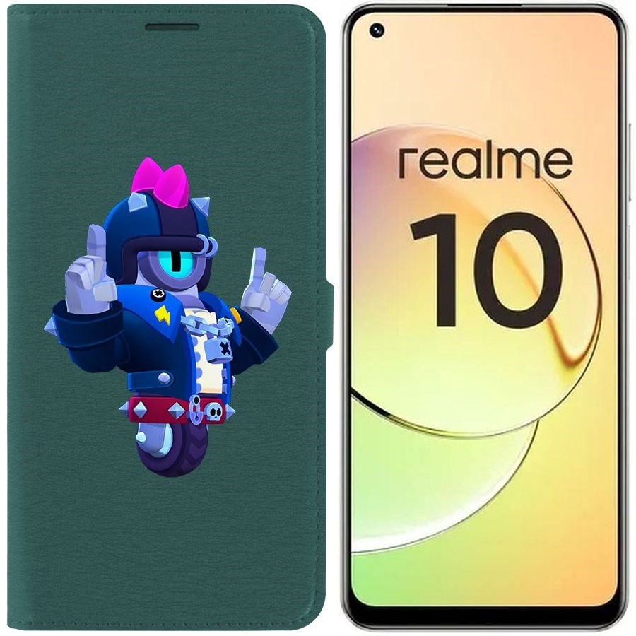 

Чехол-книжка Eco Book для Realme 10 4G Brawl Stars-Дикий Сту