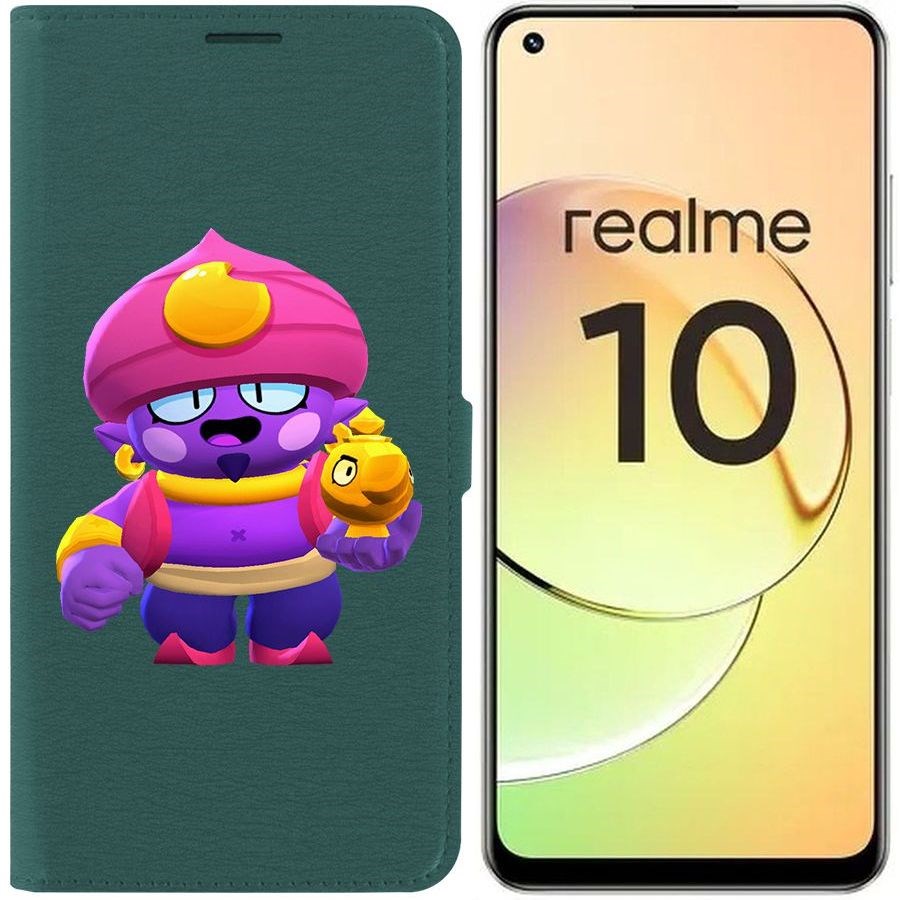 

Чехол-книжка Eco Book для Realme 10 4G Brawl Stars-Джин