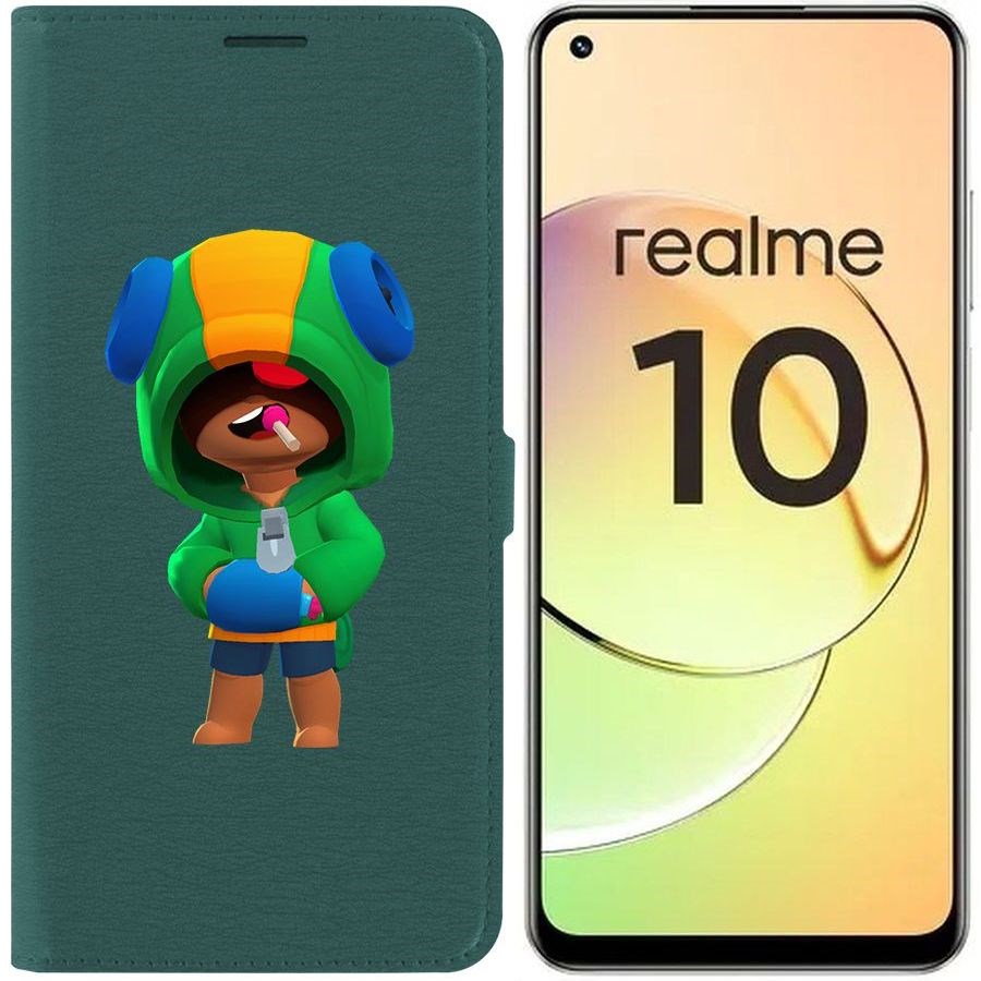 

Чехол-книжка Eco Book для Realme 10 4G Brawl Stars-Леон