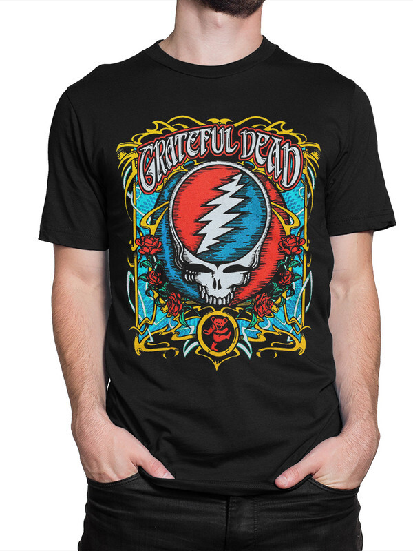 

Футболка мужская Design Heroes Grateful Dead черная 2XL, Черный, Grateful Dead