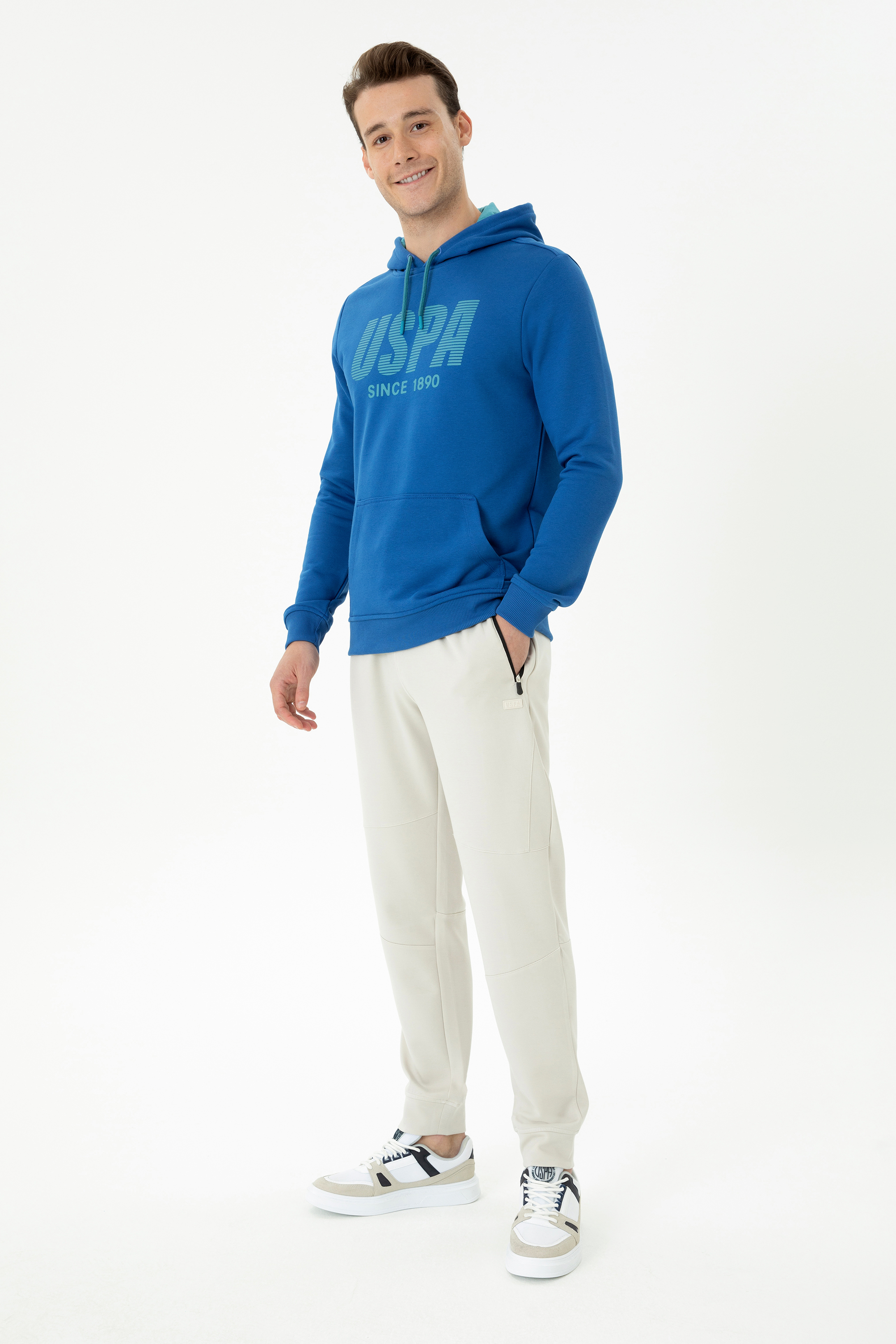 Спортивные брюки мужские US POLO Assn G081SZ0OP0PODET бежевые 3XL 5400₽