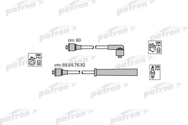 Комплект высоковольтных проводов PATRON PSCI1007