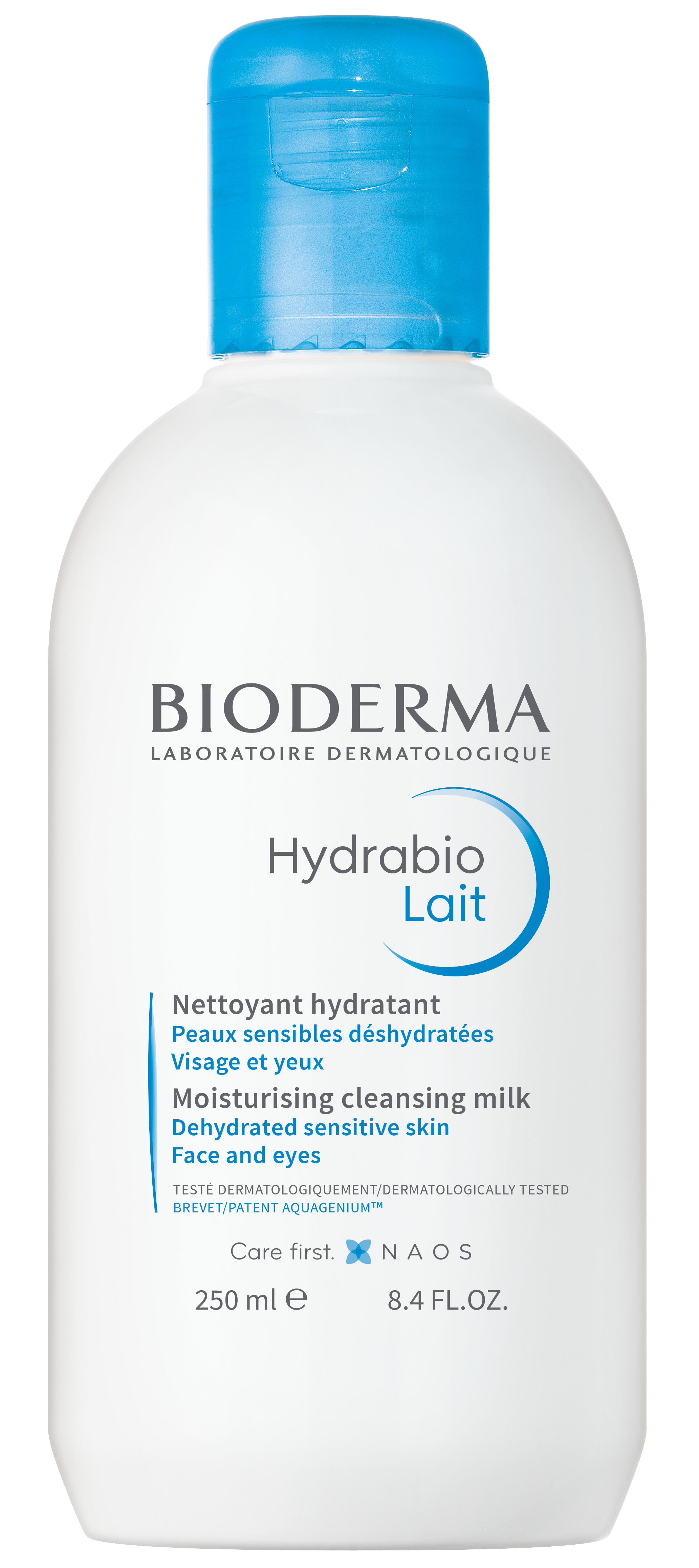 Молочко для лица Bioderma Hydrabio Lait очищающее, для чувствительной кожи 250 мл очищающее молочко велюр lait demaquillant velours