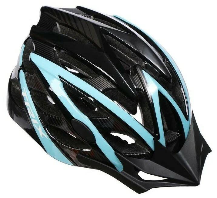 Шлем вело TRIX кросс-кантри 25 отверстий регулировка обхвата M 57-58см In Mold сине-черный