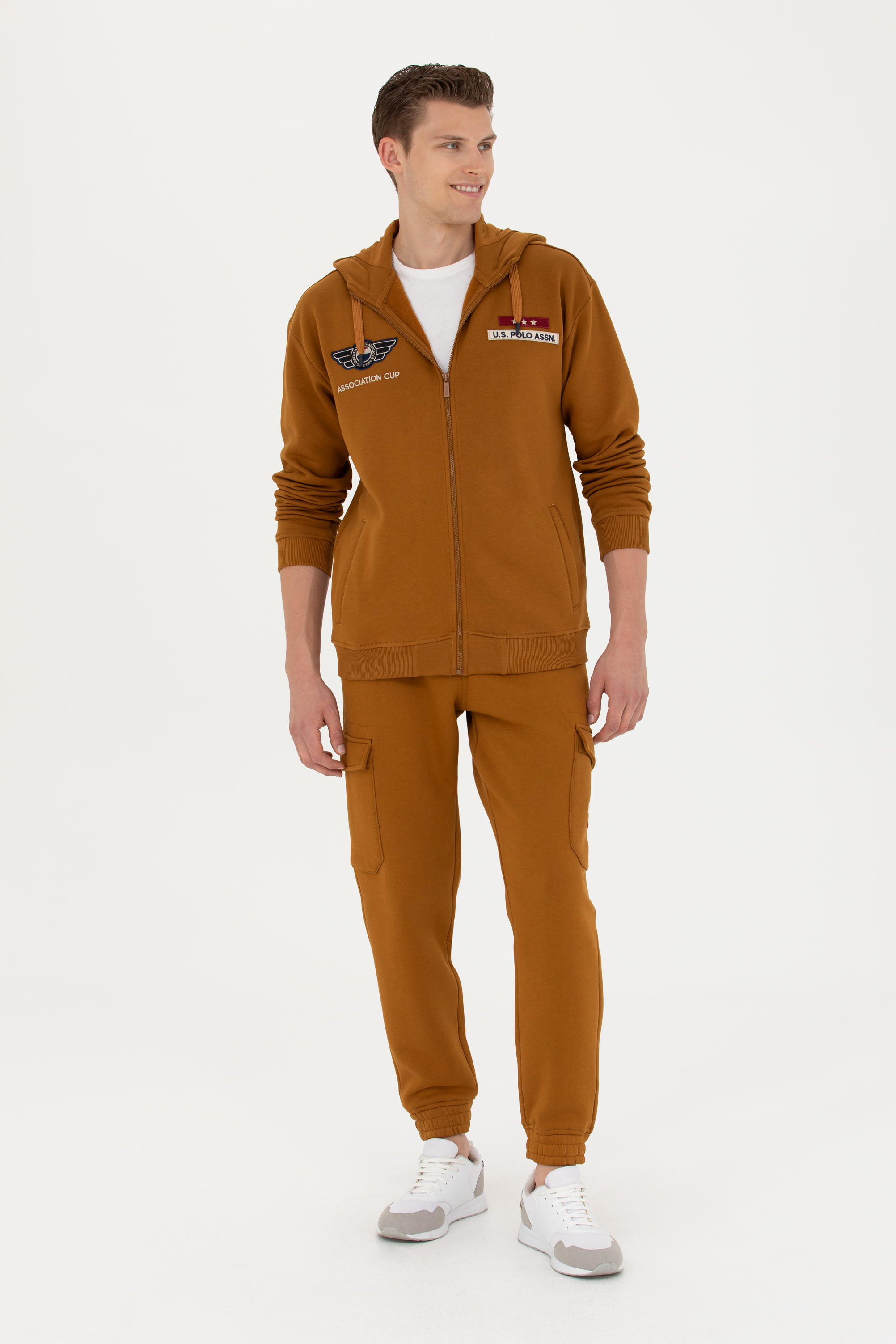 Спортивные брюки мужские US POLO Assn G081SZ0OP0NAGRA коричневые 2XL 4960₽