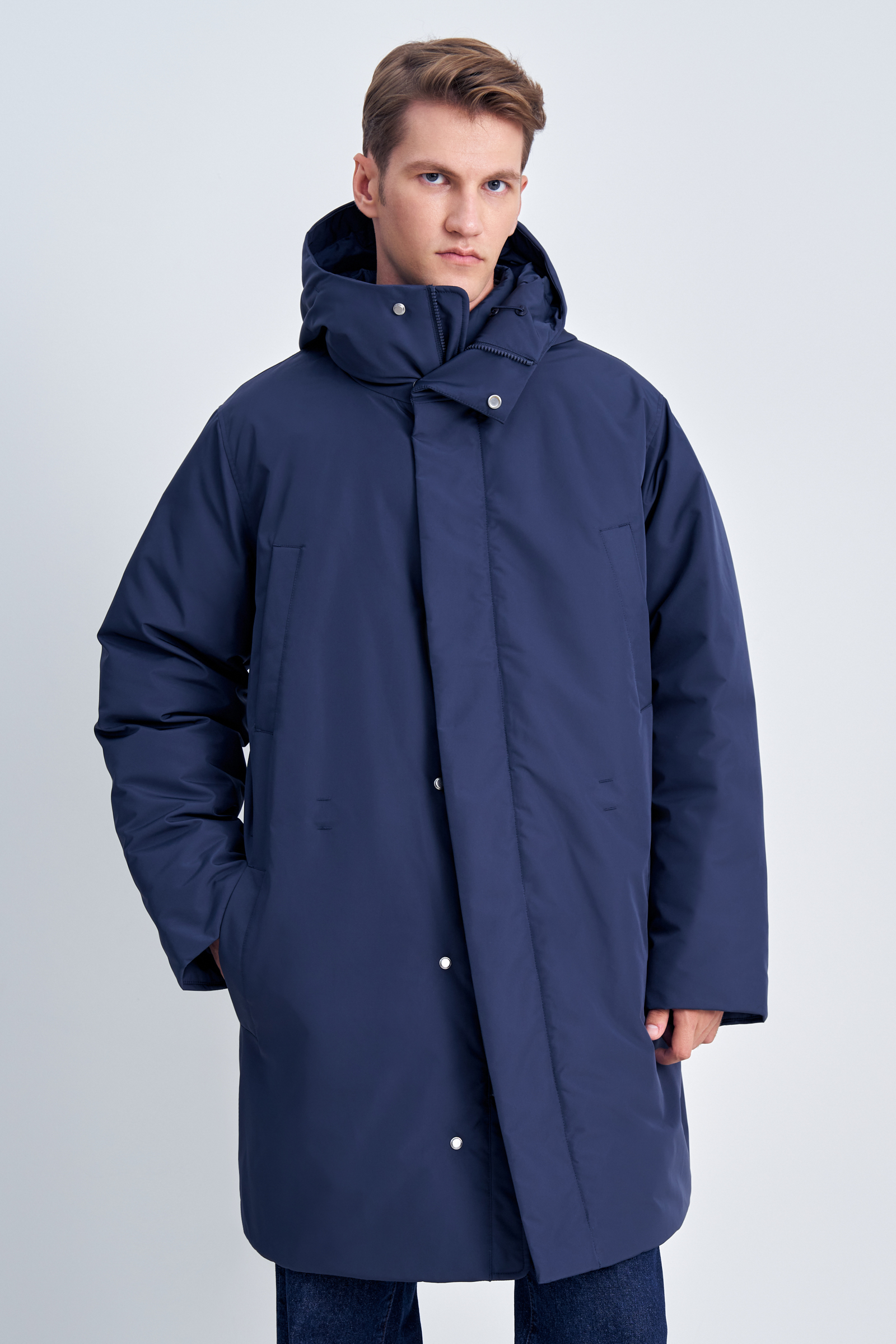 

Пуховик мужской Finn Flare FAE21013 синий 2XL, FAE21013