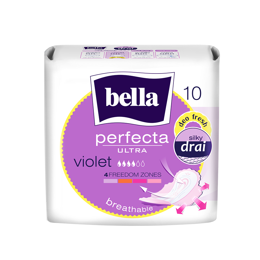 

Прокладки «Bella» Perfecta Ultra Violet 10 шт 58 гр, Белый;розовый