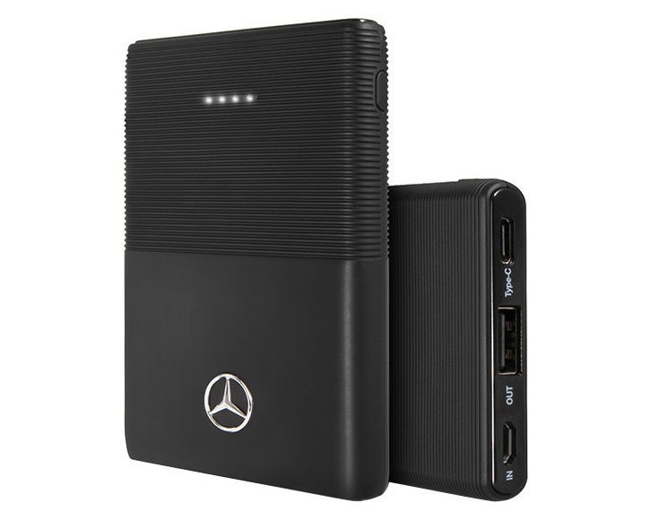 фото Портативный аккумулятор cg mobile mercedes powerbank 5 000 мач + usb-c, черный