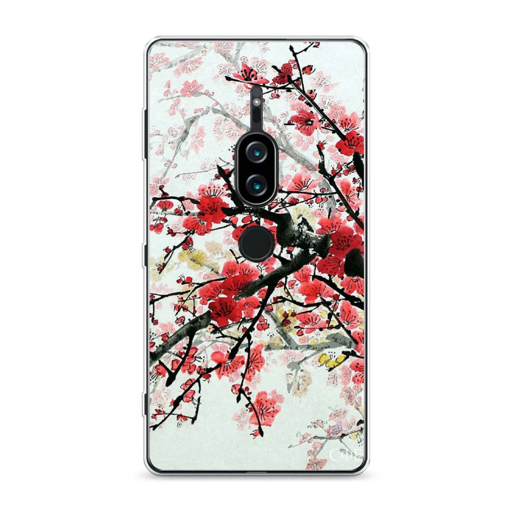 

Силиконовый чехол "Сакура" на Sony Xperia XZ2 Premium, 53350-4