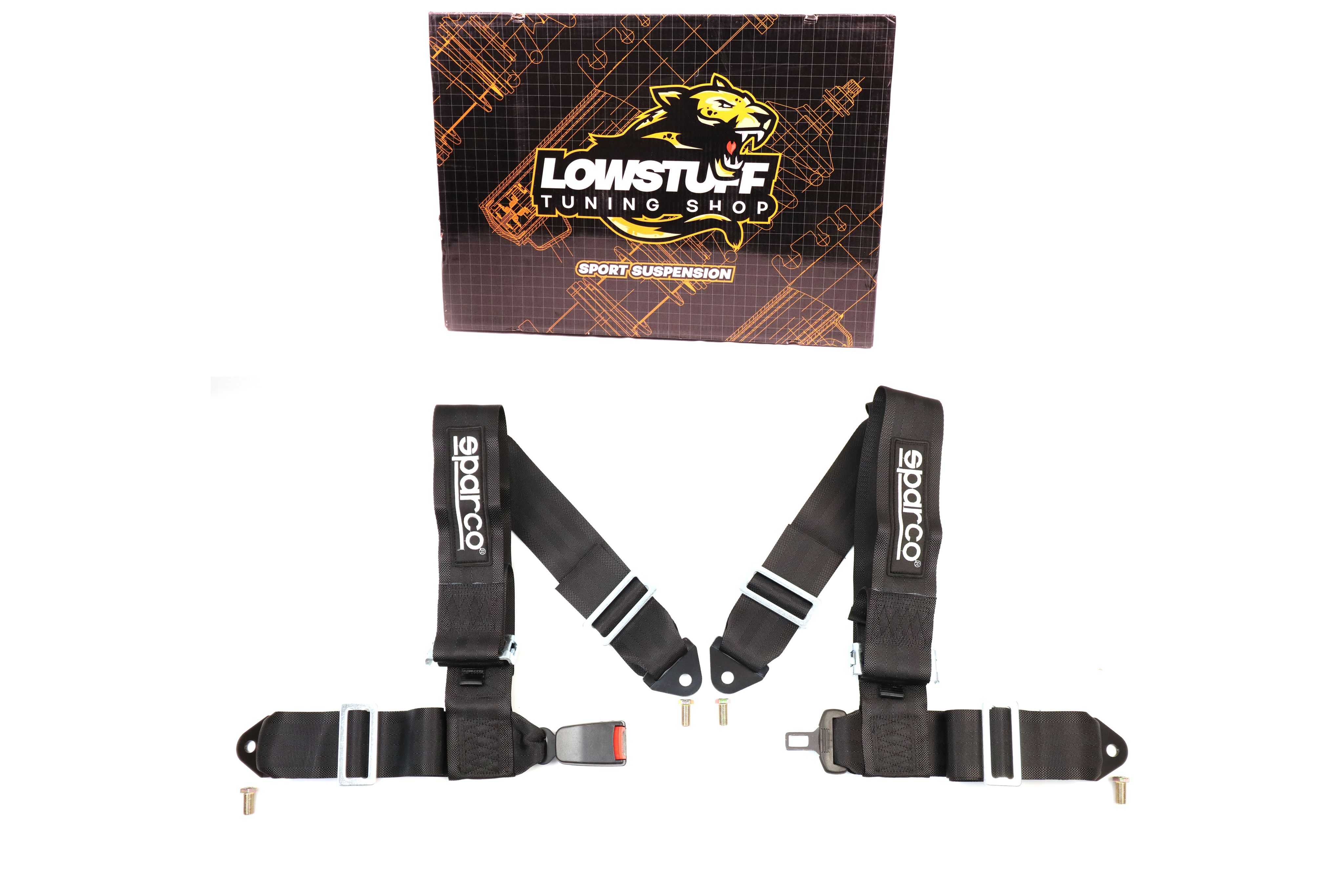 

Спортивные ремни безопасности 4-х точечные Sparco Black Style 3 дюйма стандарт, Sparco Black Style