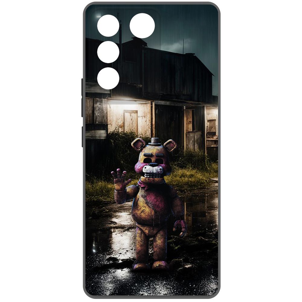 

Чехол-накладка Krutoff Soft Case ФНАФ - Фредди под дождем для Vivo V27e черный