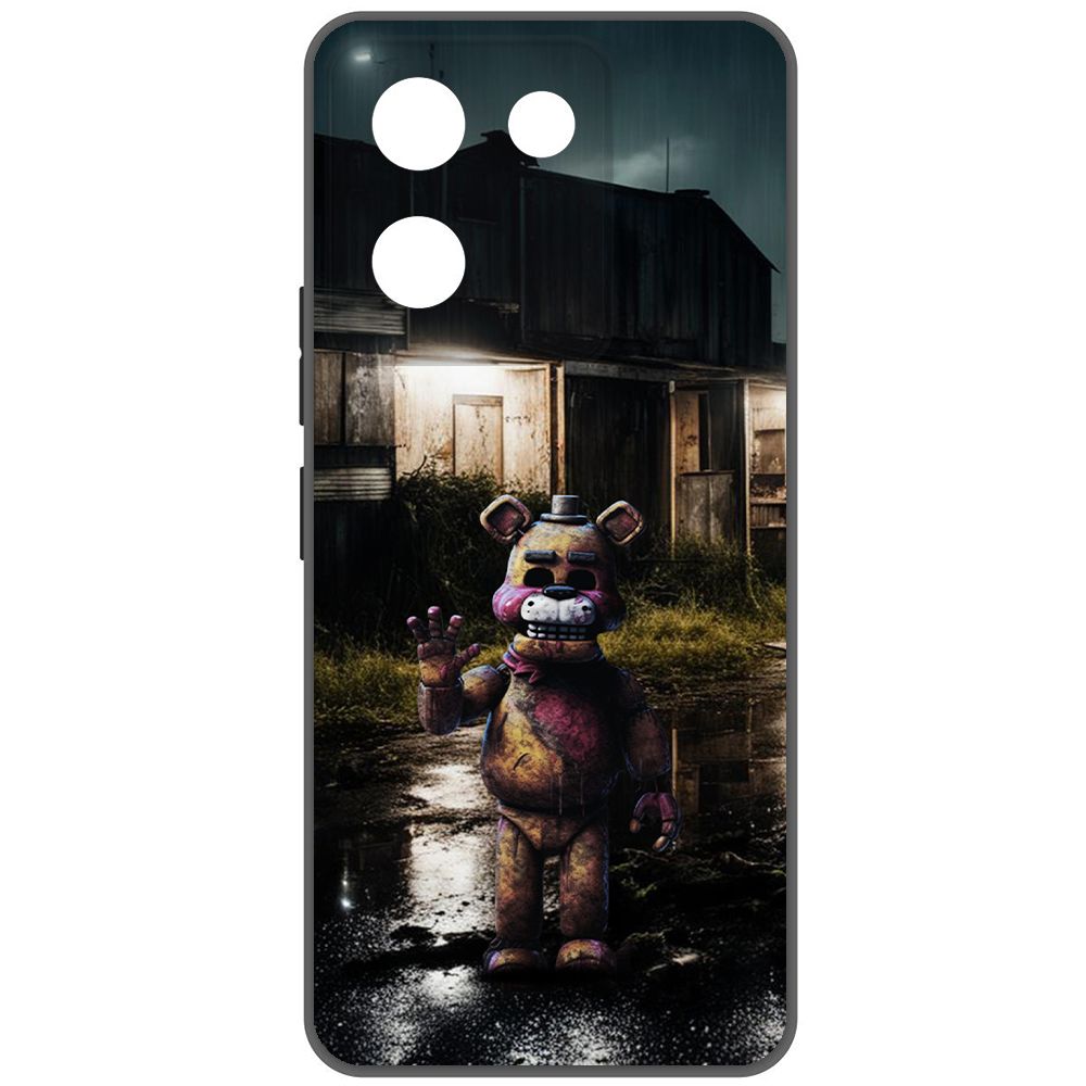 

Чехол-накладка Krutoff Soft Case ФНАФ - Фредди под дождем для Vivo Y27s черный