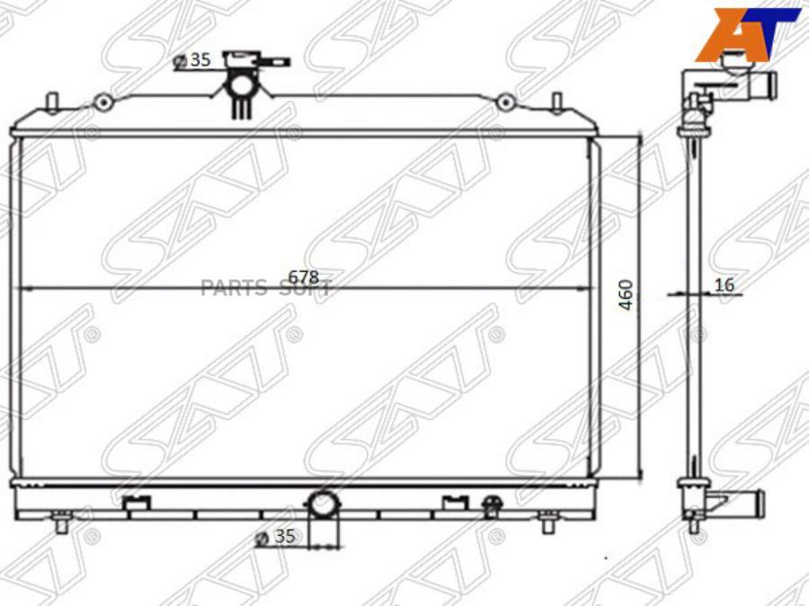

SAT Радиатор NISSAN SERENA #C25 MR20DE 05-10