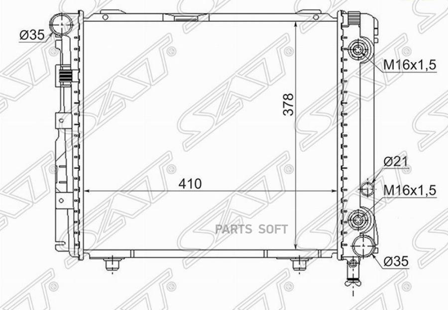 

SAT Радиатор MERCEDES E-CLASS W124 2.2 92-95