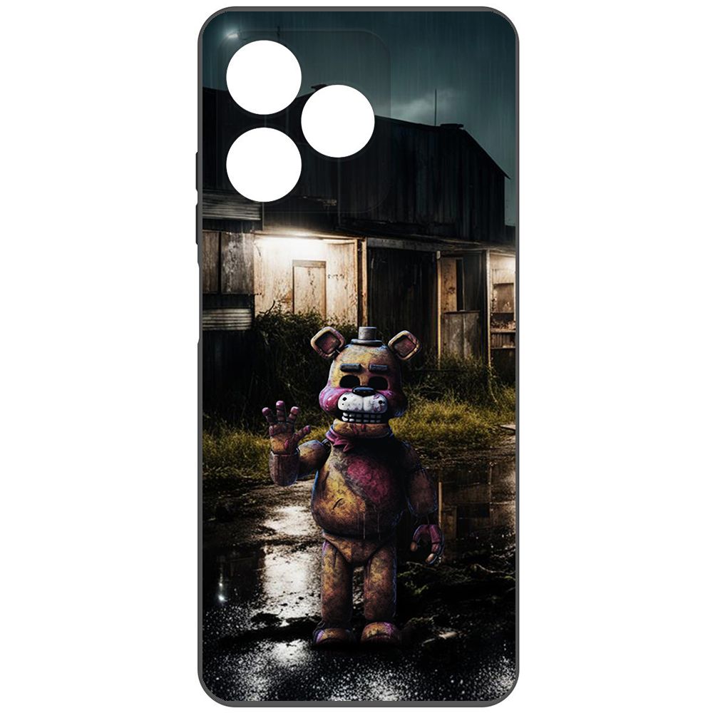 

Чехол-накладка Krutoff Soft Case ФНАФ - Фредди под дождем для Realme Note 50 черный