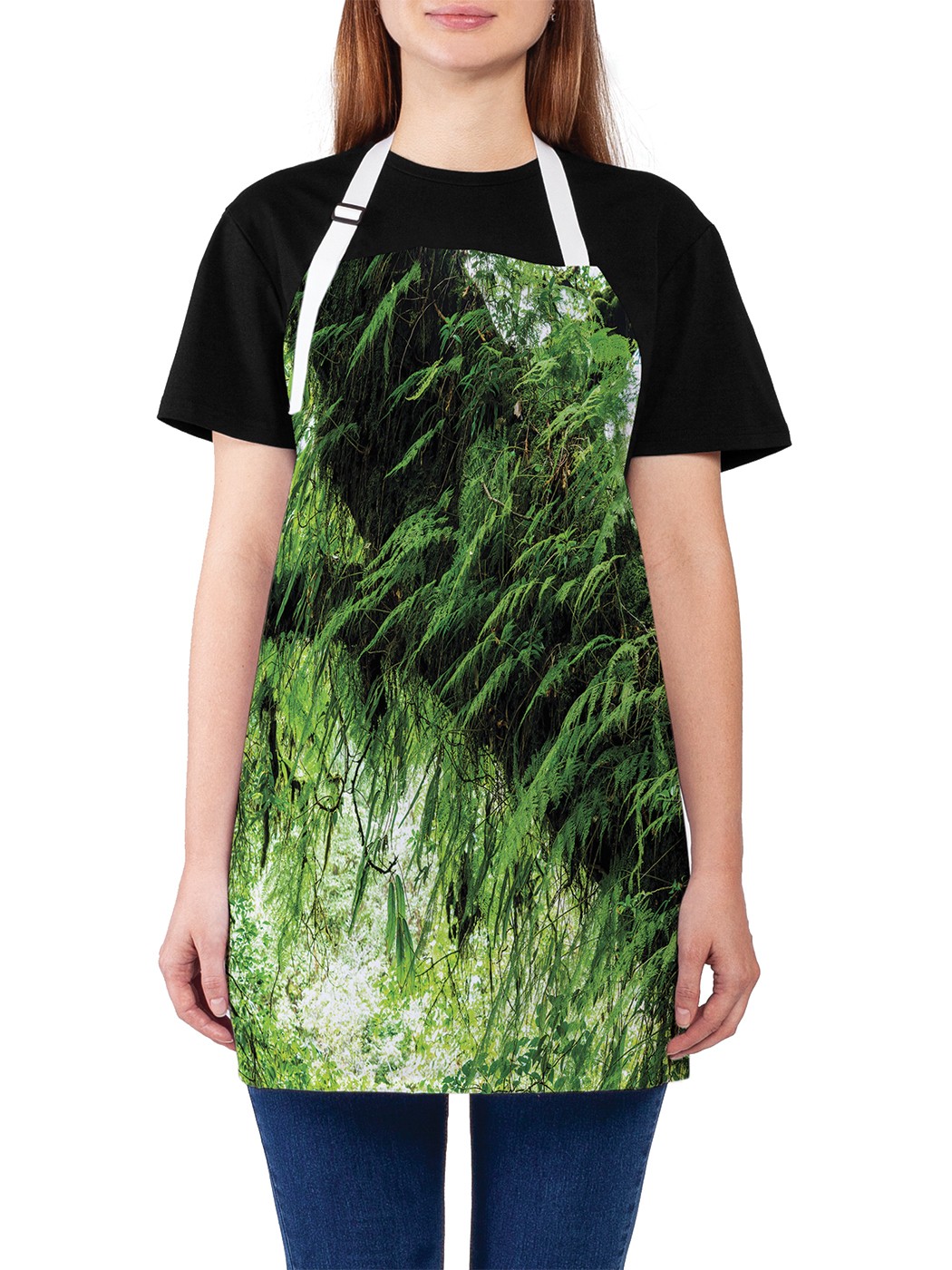 

Фартук женский JoyArty для готовки "Зеленеющий ствол дерева", универсальный размер, Бежевый