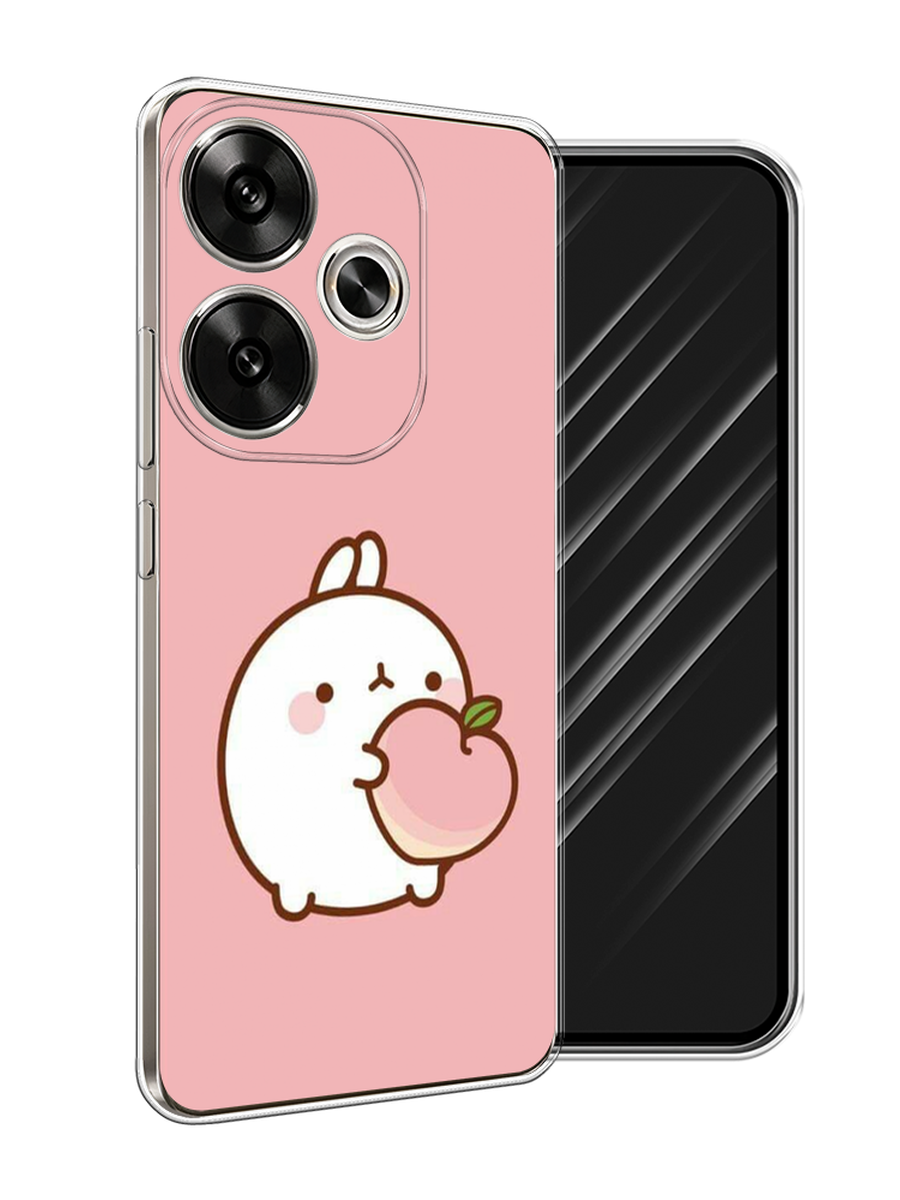 

Чехол Awog на Xiaomi Redmi Turbo 3, Poco F6 "Кролик с персиком", Розовый;бежевый, 322250-1