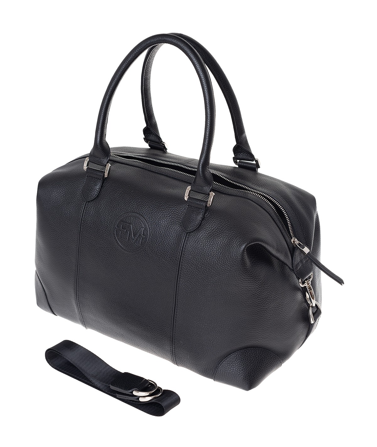 Дорожная сумка унисекс Franchesco Mariscotti 6-426 черная, 42х28x24 см