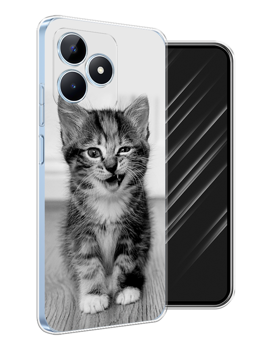 

Чехол Awog на Realme C60 "Подмигивающий котенок", Черный;серый, 2516550-1