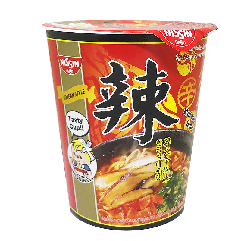 

Лапша быстрого приготовления Nissin Корейский острый суп, 68 г