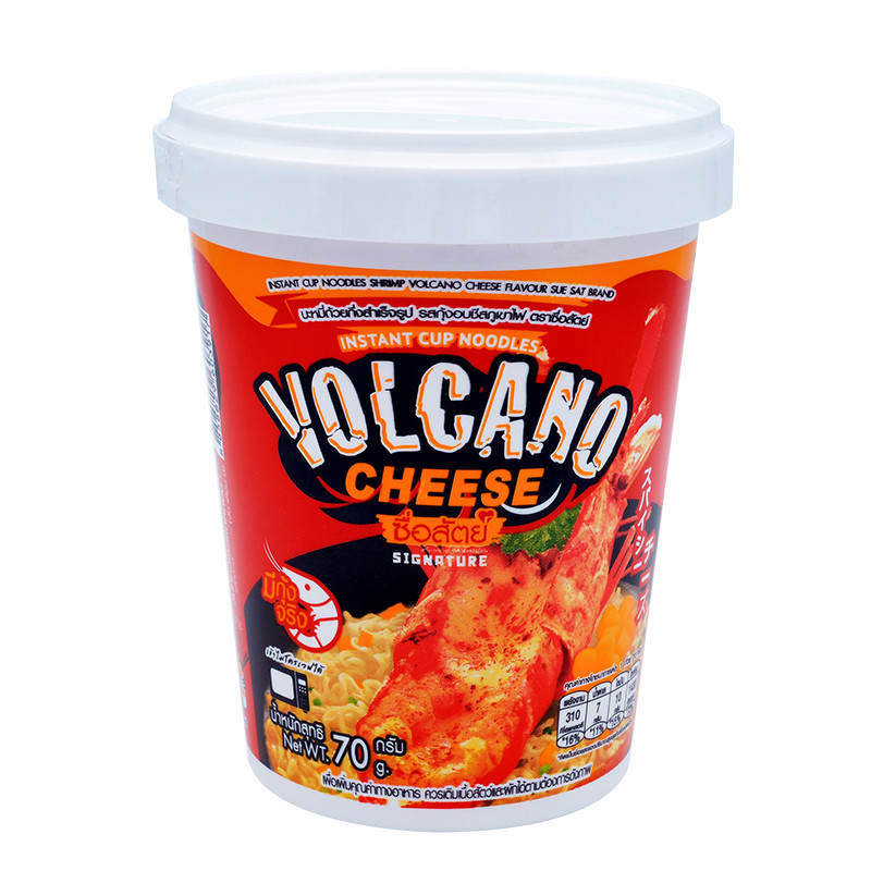 

Лапша быстрого приготовления Sue Sat Volcano со вкусом креветки и сливочного сыра, 70 г