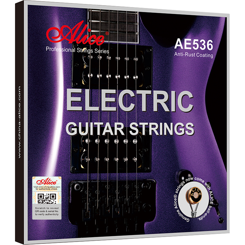 

AE536-L Комплект струн для электрогитары, сплав железа, Light, 10-46, Alice