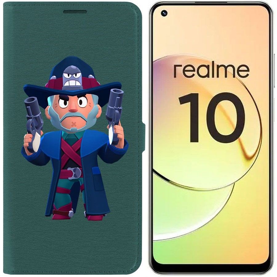 

Чехол-книжка Eco Book для Realme 10 4G Brawl Stars-Стрелок Кольт