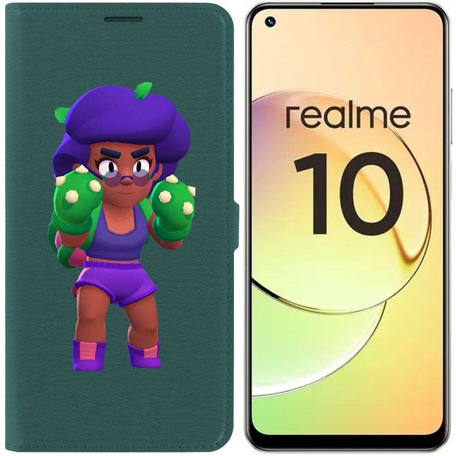

Чехол-книжка Eco Book для Realme 10 4G Brawl Stars-Роза