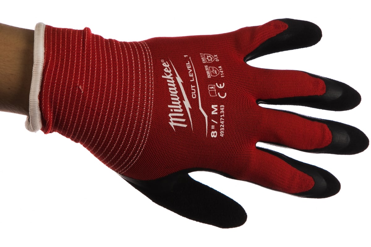 Перчатки рабочие Milwaukee 4932471343 Winter Cut level 1/A размер 8(M) рабочие комбинированные перчатки tegera
