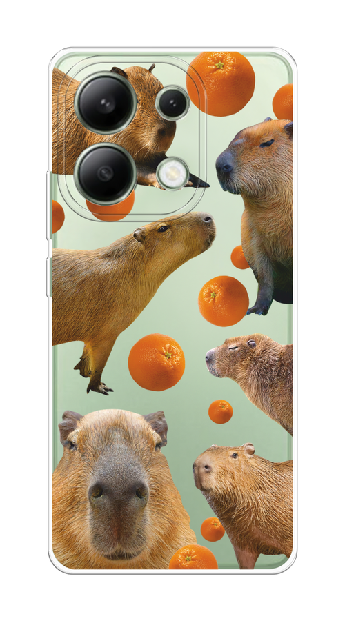 

Чехол на Xiaomi Redmi Note 13 4G (Global) "Капибара и апельсины", Бежевый;оранжевый, 321050-1