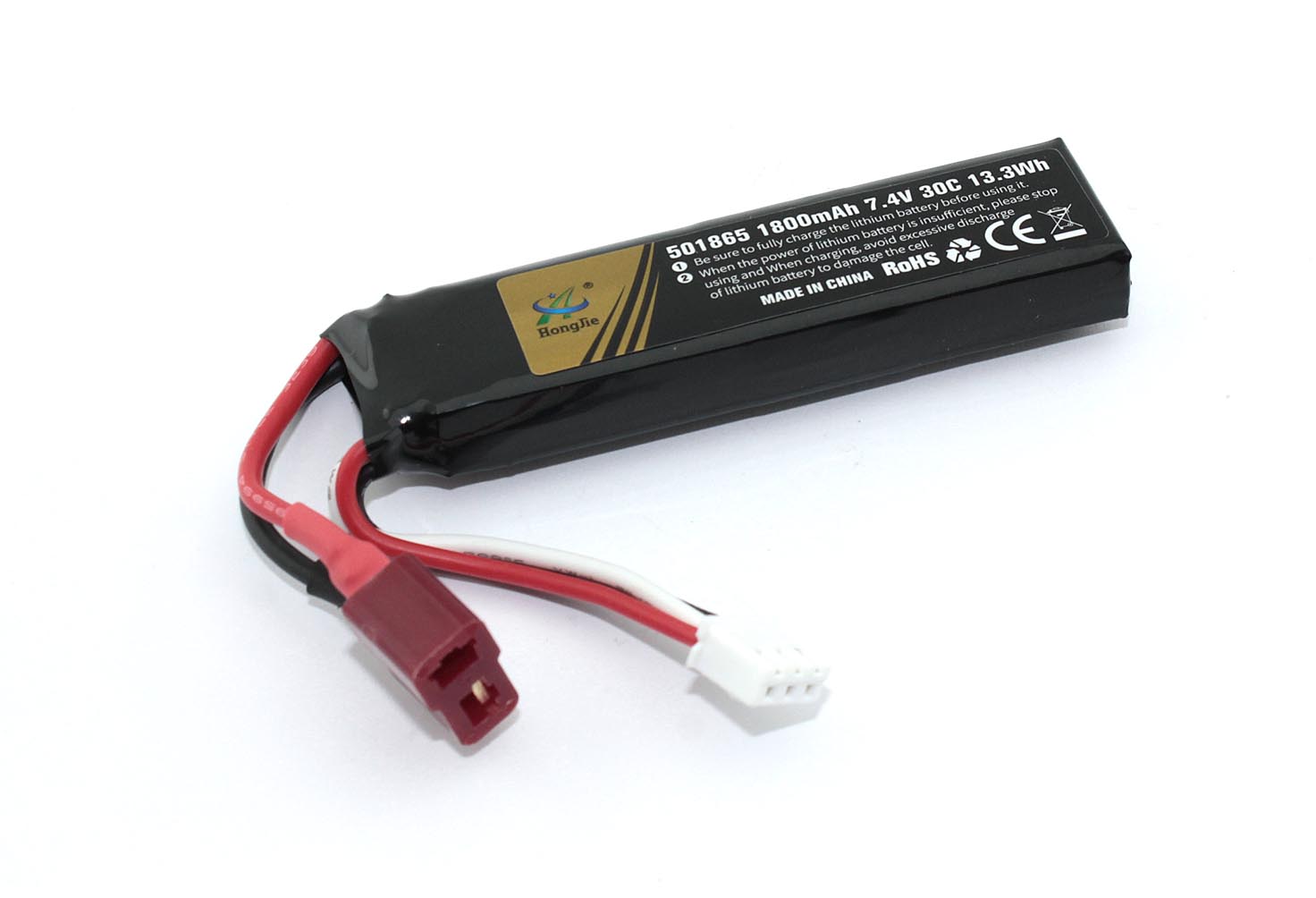 

Аккумулятор Li-Pol 7.4v 451865 1800mah T-plug, 451865