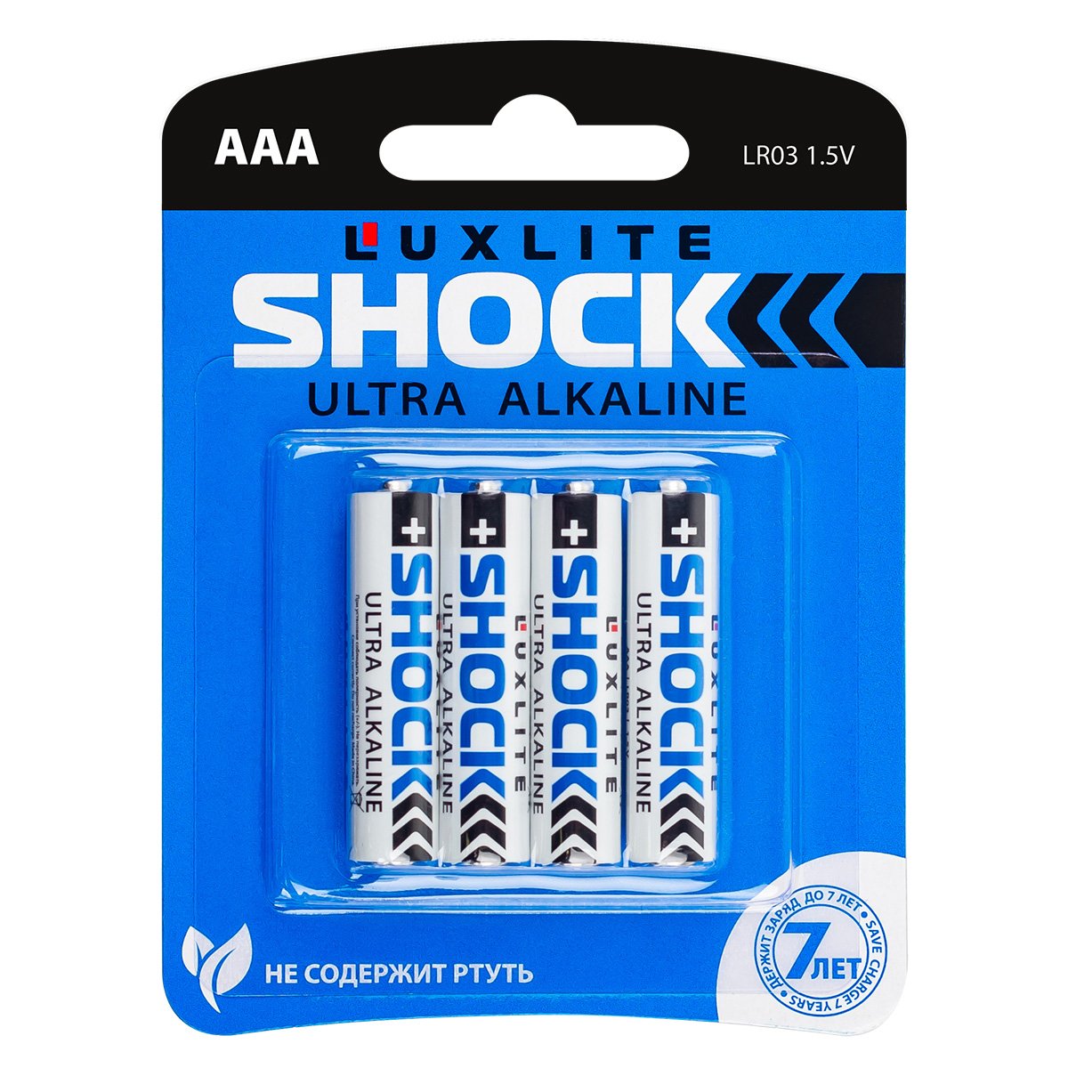 

Батарейка Luxlite Shock ААА 4 шт, Luxlite-3