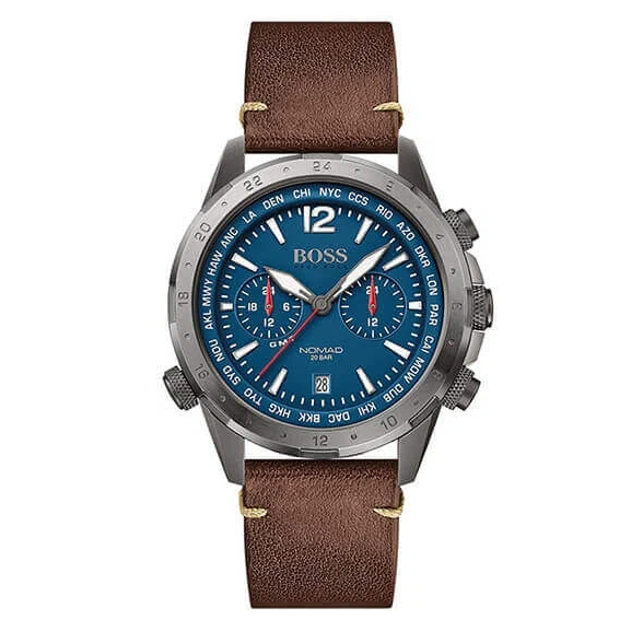 

Наручные часы мужские HUGO BOSS HB1513773 коричневые, HB1513773