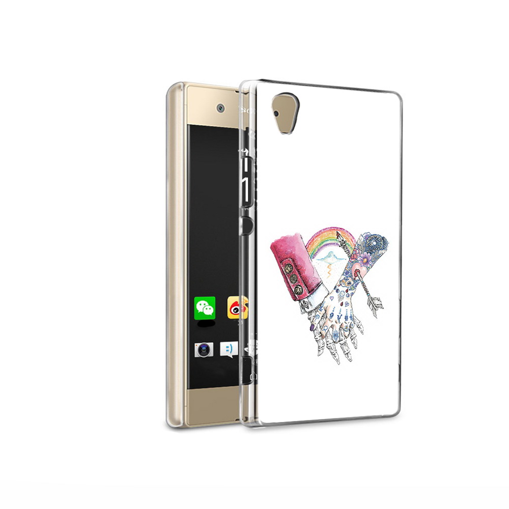 

Чехол MyPads Tocco для Sony Xperia XA1 Ultra абстракция руки в татуировках, Прозрачный, Tocco