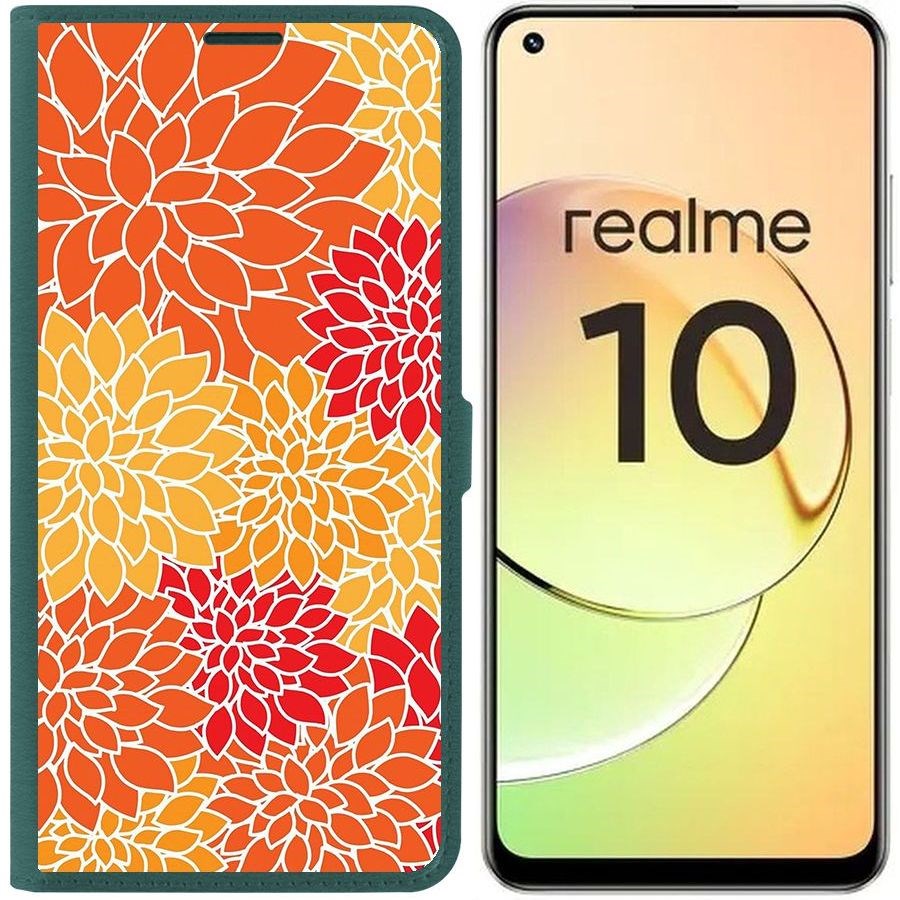 

Чехол-книжка Eco Book для Realme 10 4G Цветочный паттерн 7