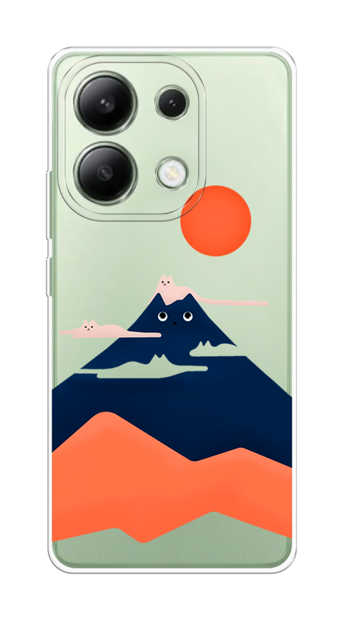 

Чехол на Xiaomi Redmi Note 13 4G (Global) "Кот-гора", Черный;оранжевый, 321050-1