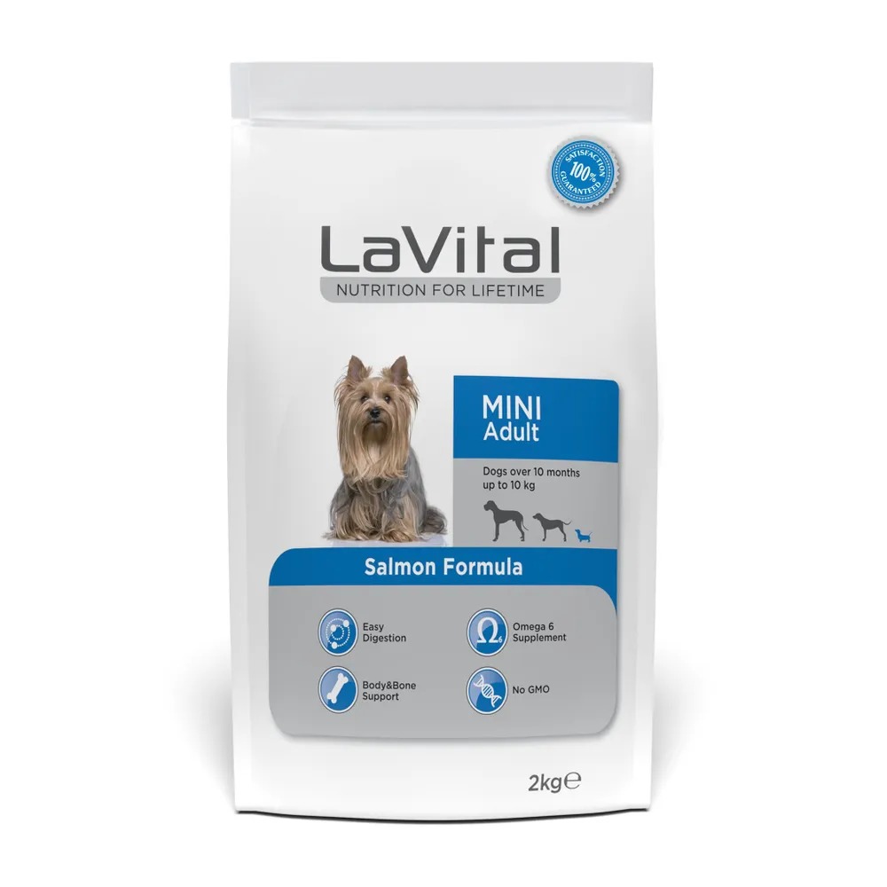 

Lavital Mini Adult Salmon 2 кг сухой корм для собак мелких пород с лососем 1х6