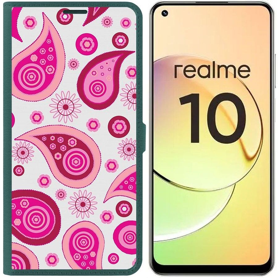 

Чехол-книжка Eco Book для Realme 10 4G Цветочный паттерн 9