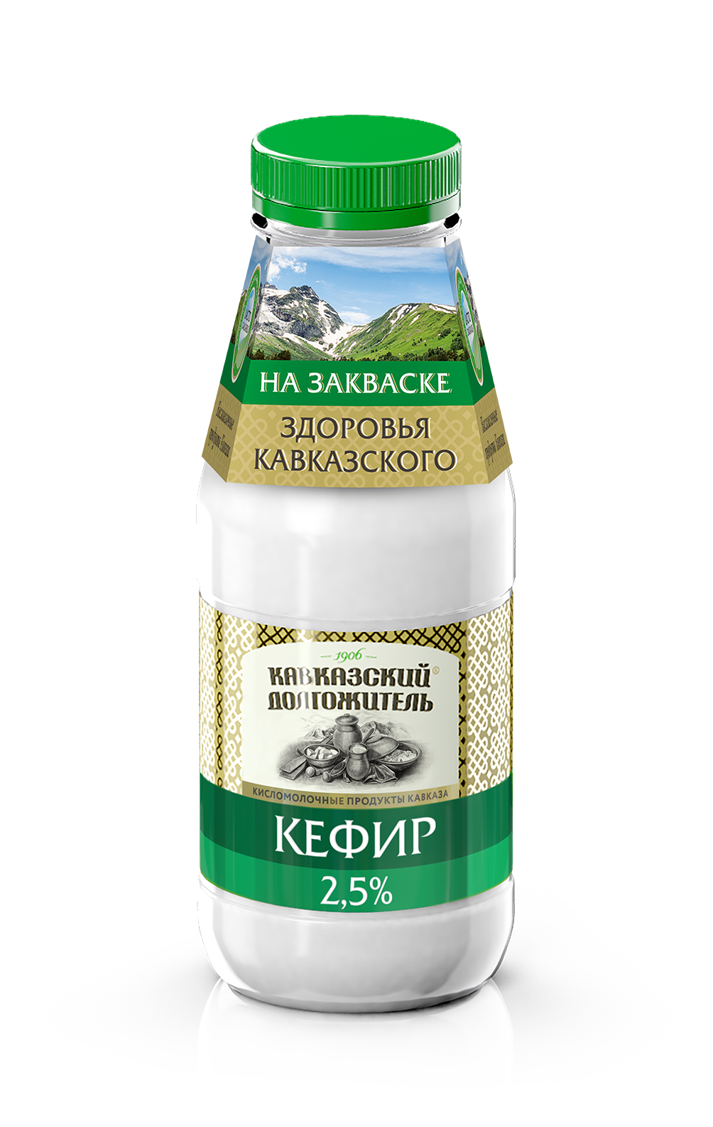 

Кефир Кавказский долгожитель 2,5% БЗМЖ 400 г