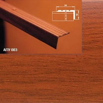 

Порог АПУ 003 алюминиевый 1350x24x18 мм угловой 18 вишня