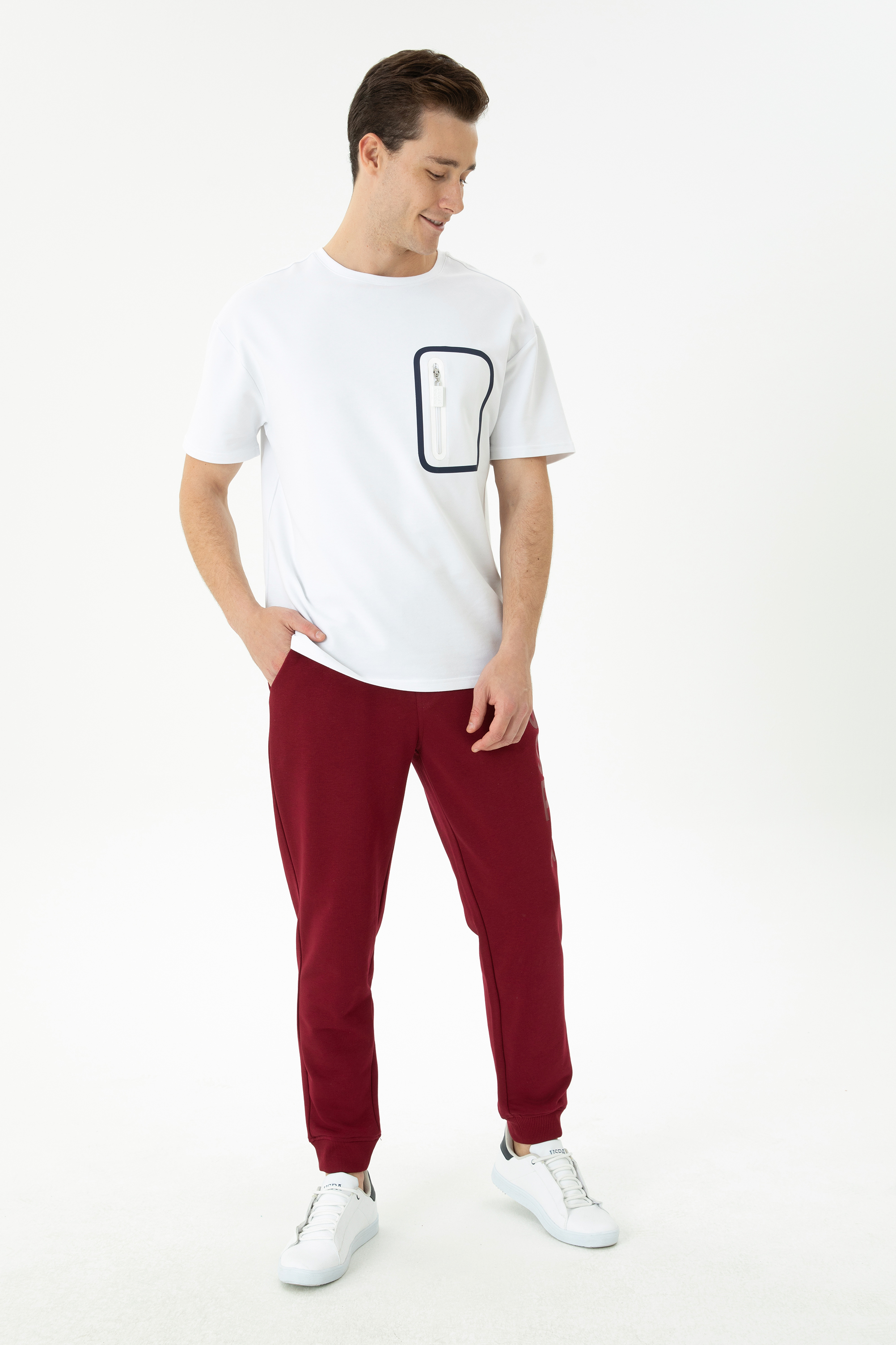 

Спортивные брюки мужские U.S. POLO Assn. G081SZ0OP0HEROS бордовые 2XL, Бордовый, G081SZ0OP0HEROS