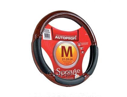 

AUTOPROFI SP-5022 BK (M)_оплетка руля! имитация натурального дерева из ПВХвставки из экоко