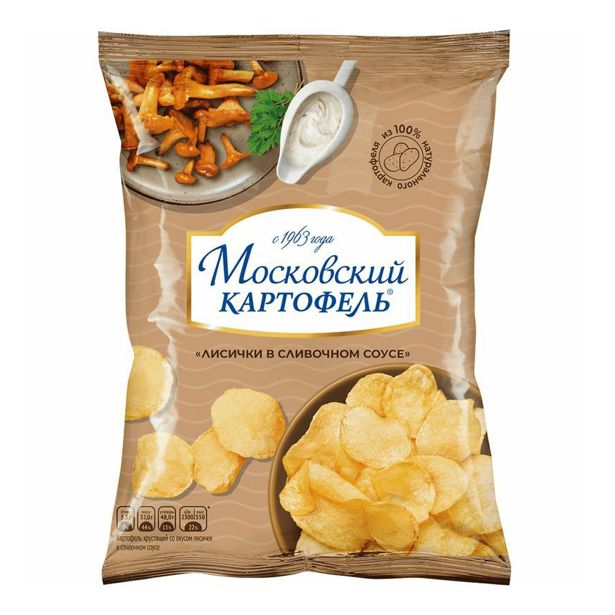 Чипсы картофельные Московский Картофель Лисички в сливочном соусе 20 г