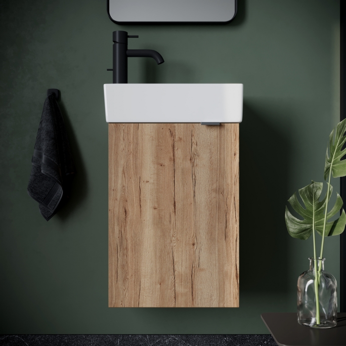 

Тумба с раковиной Sancos Mini L 35 дуб галифакс натуральный, MN35EGL+CN5008, Коричневый, Mini