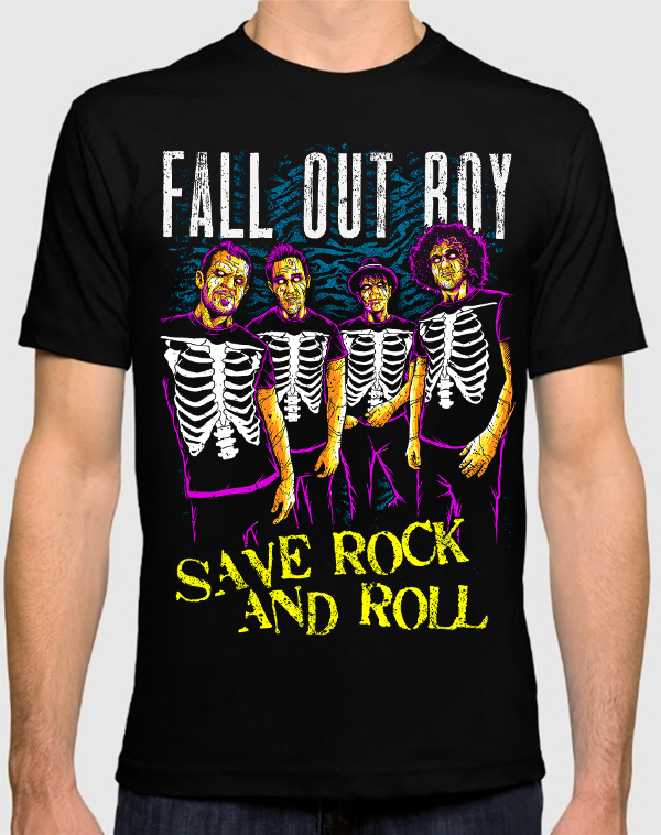 

Футболка мужская Design Heroes Fall Out Boy черная L, Fall Out Boy
